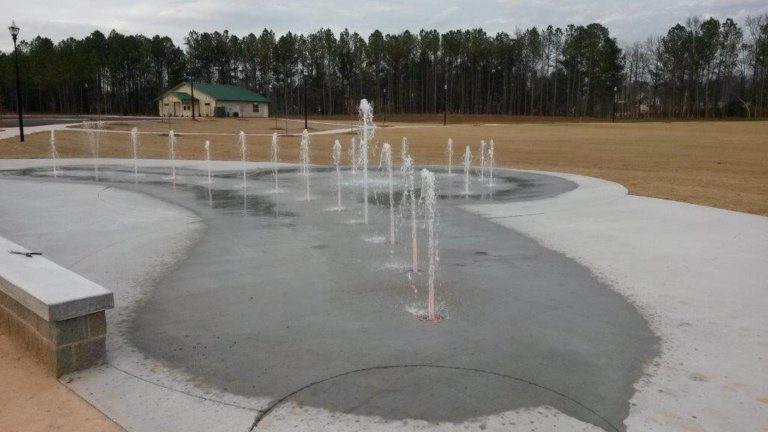 Interactive Fountain at Village Park at North Henry