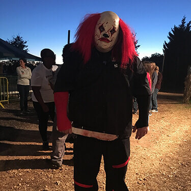Scary Clown at Fear the Woods