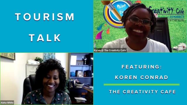 tourism talk video series - koren conrad creativity cafe