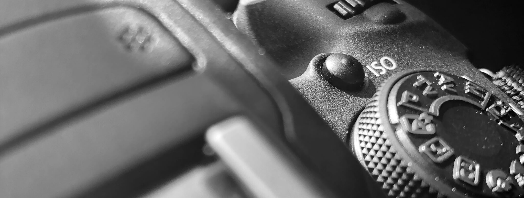close up of camera controls