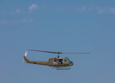 army aviation - helicopter in flight horizontal
