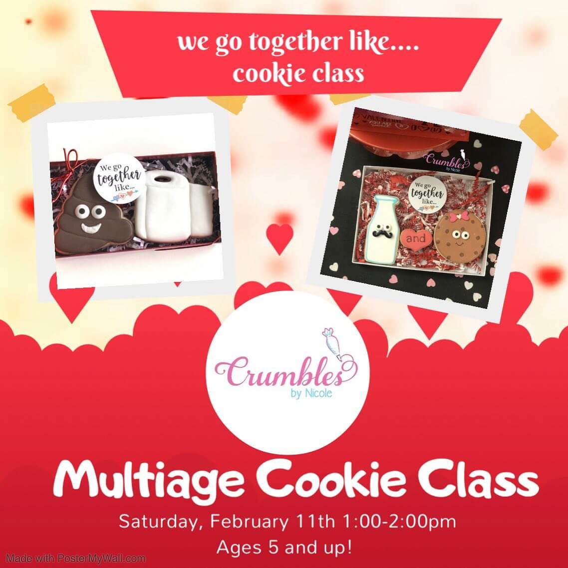 Cookie decorating class at Crumbles flyer