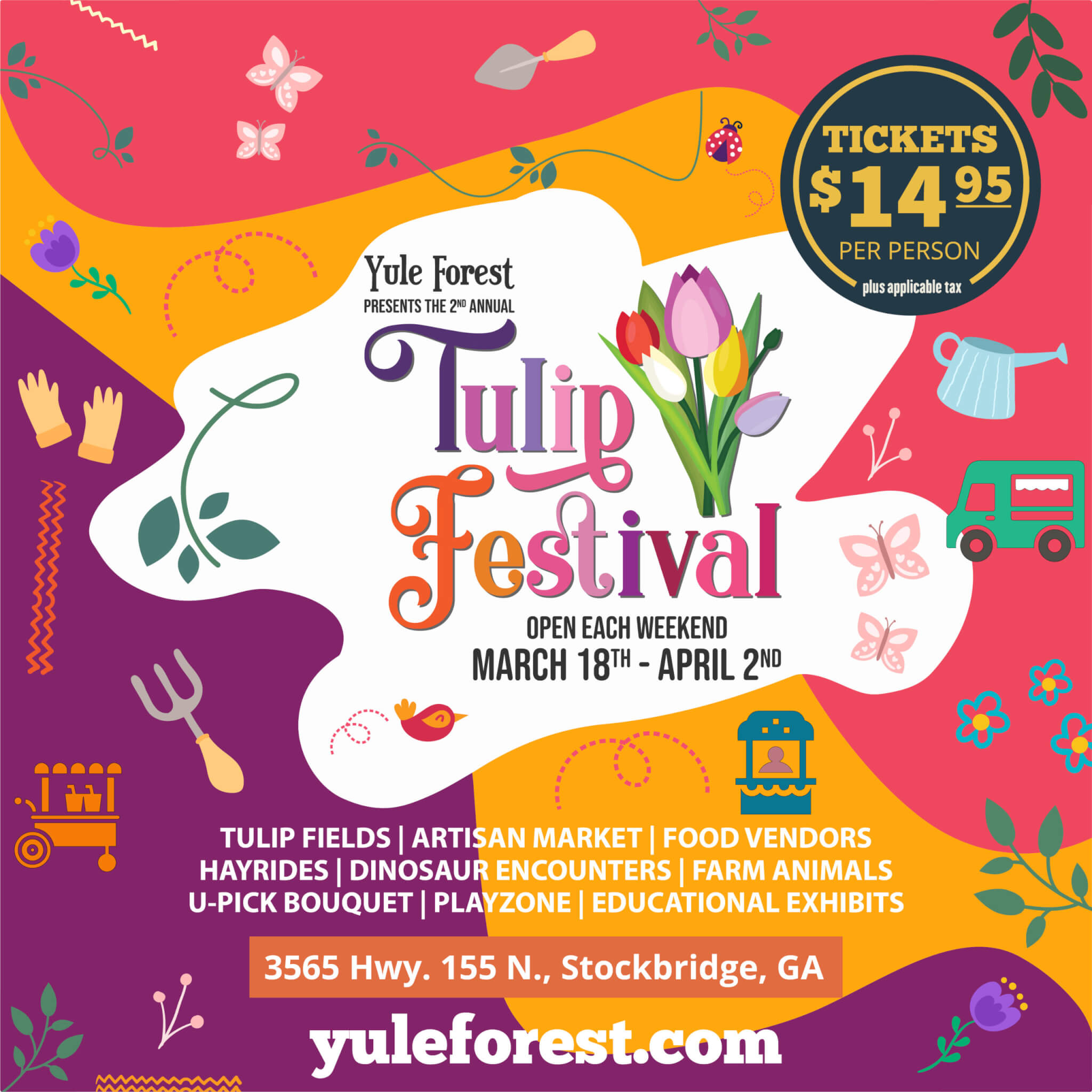 2023 Tulip Festival Yule Forest poster