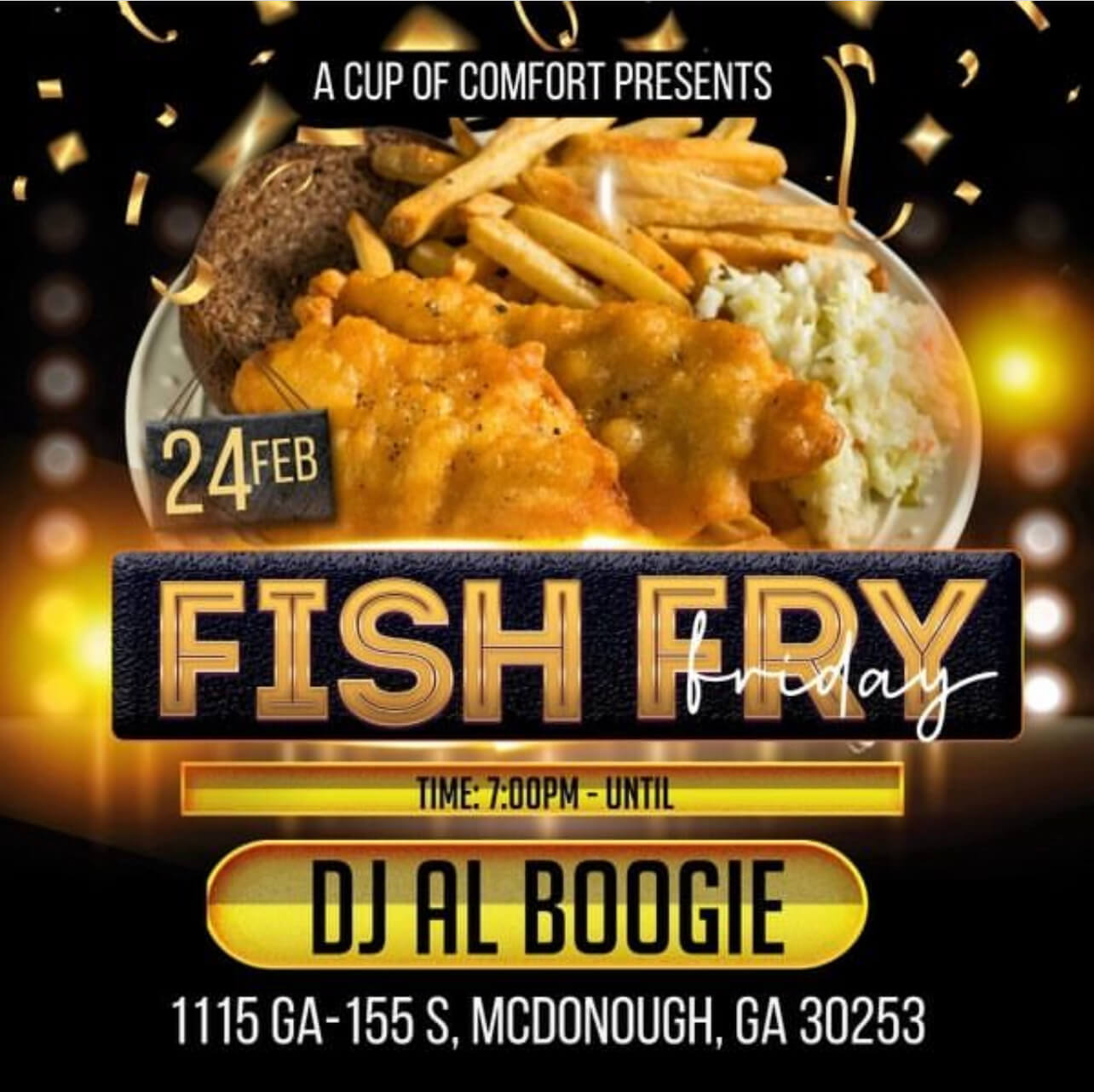 A Cup of Comfort Breakfast Bistro Fish Fry poster
