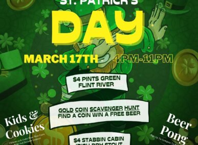 St. Patrick's Day at Camp Brewing poster
