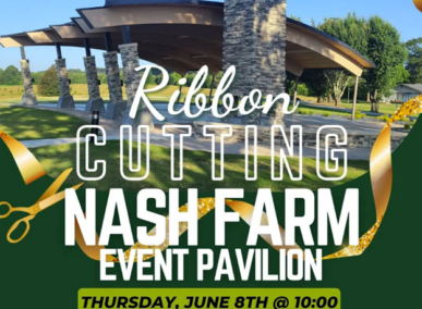 Event Pavilion Ribbon Cutting Nash Farm poster