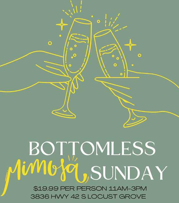 bottomless mimosa at black rose café & bar