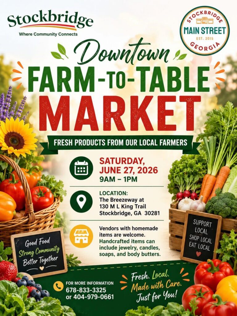 farm to table market stockbridge, ga downtown